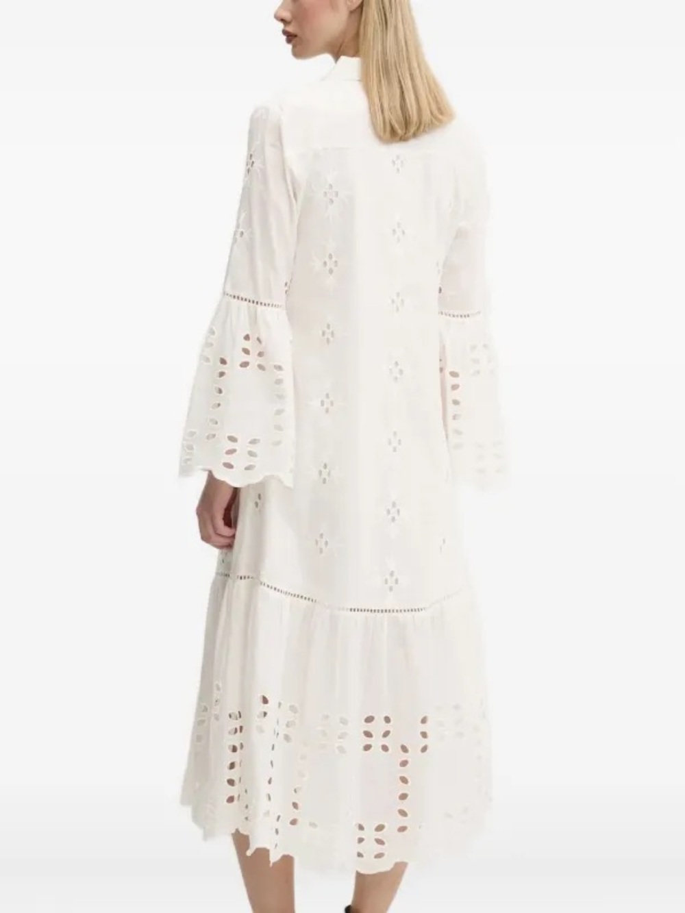Disiguel eyelet-embroidered bell-sleeve midi dress - Picture 4 of 5